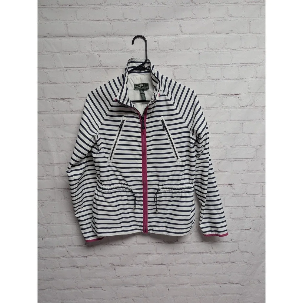 Ralph Lauren Active Windbreaker Lightweight Jacket Women's Sm Nautical EUC 1106